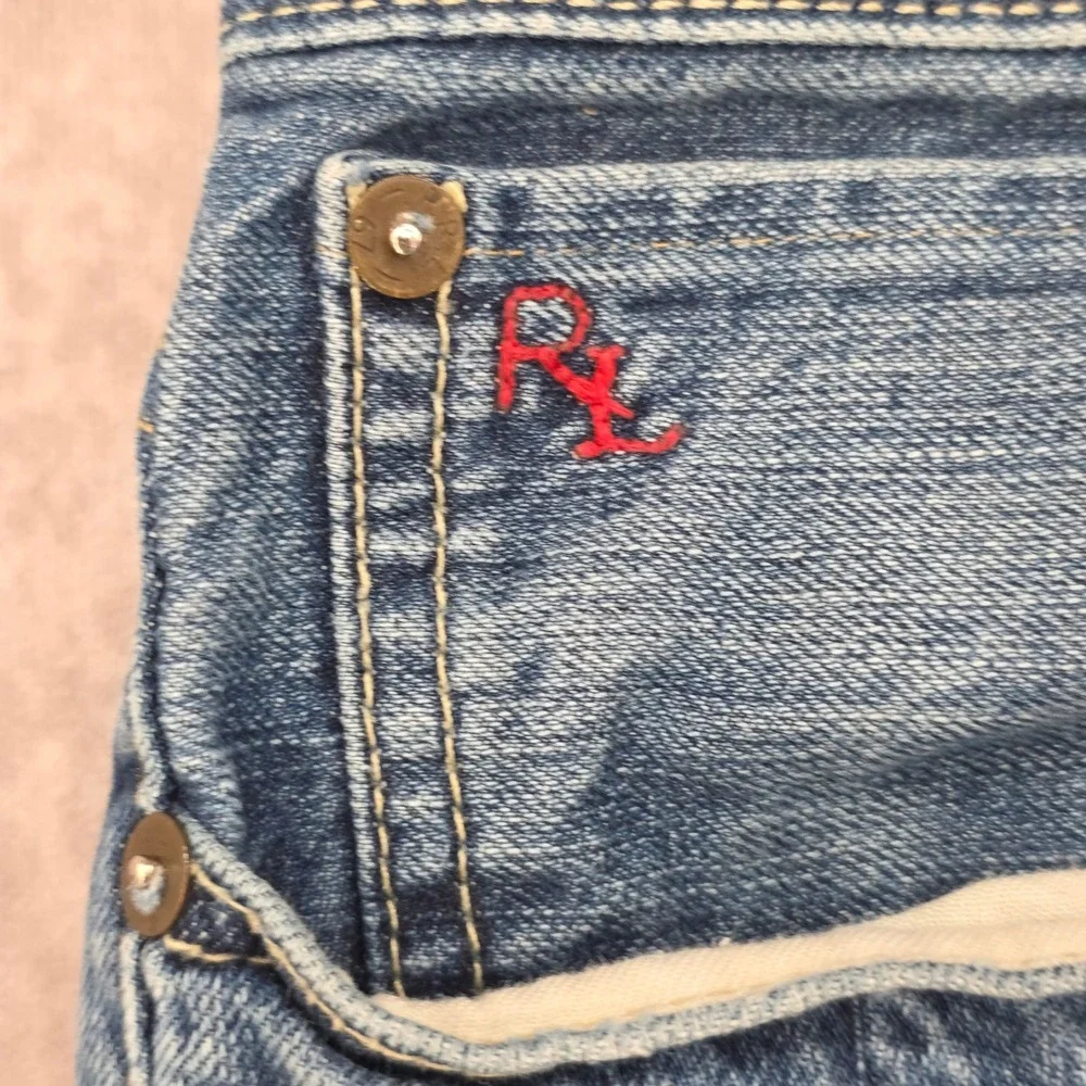 Polo Ralph Lauren Selvedge Jeans Mens 36x30 Straight Leg Medium Wash Fits 40x31